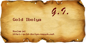 Gold Ibolya névjegykártya