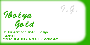 ibolya gold business card